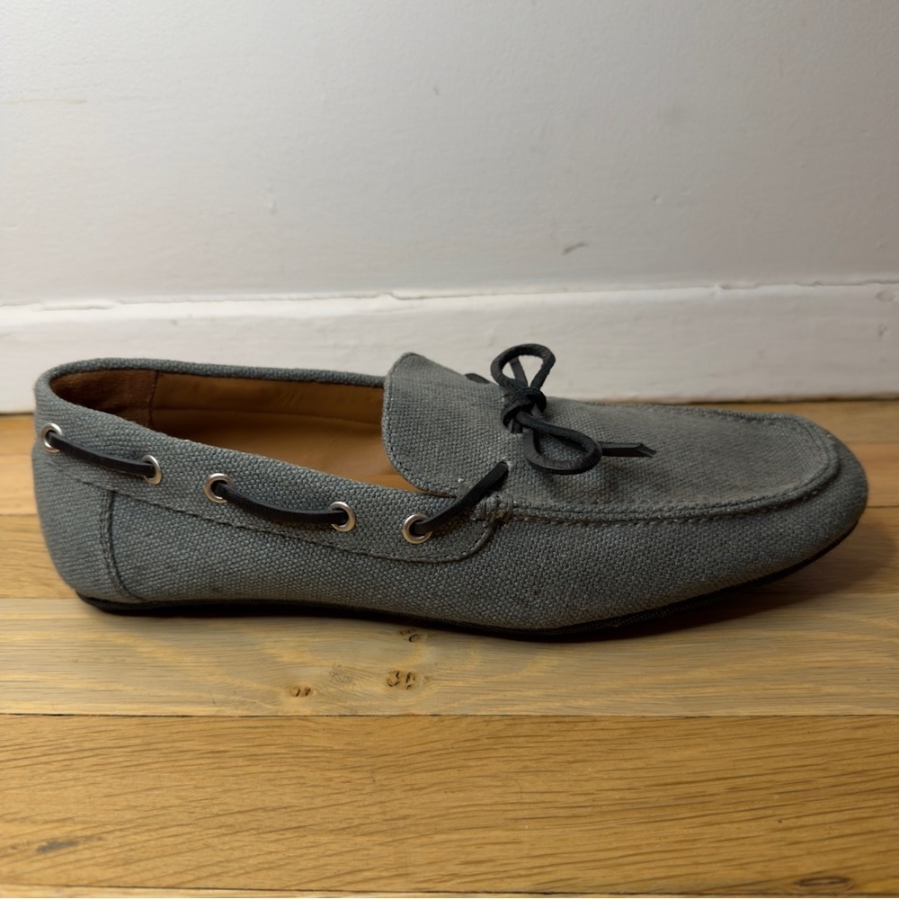 Alton Lane Gray Canvas Slip-On Driving Loafers Size 42